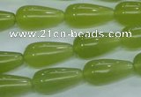 CKA105 15.5 inches 10*20mm teardrop Korean jade gemstone beads