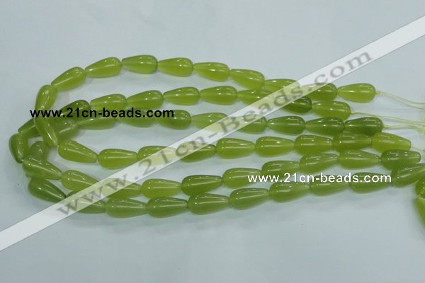 CKA105 15.5 inches 10*20mm teardrop Korean jade gemstone beads