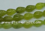 CKA106 15.5 inches 8*12mm teardrop Korean jade gemstone beads