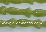 CKA109 15.5 inches 12*30mm flower Korean jade gemstone beads