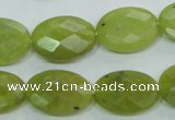 CKA118 15.5 inches 15*20mm faceted oval Korean jade beads