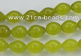 CKA17 15.5 inches 8*10mm rice Korean jade gemstone beads