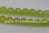 CKA218 15.5 inches 8mm faceted round Korean jade gemstone beads