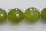 CKA222 15.5 inches 18mm faceted round Korean jade gemstone beads