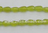 CKA228 15.5 inches 6*8mm faceted teardrop Korean jade gemstone beads