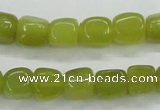 CKA23 15.5 inches 7*10mm nugget Korean jade gemstone beads