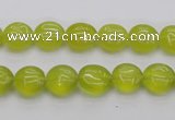 CKA235 15.5 inches 10mm flat round Korean jade gemstone beads