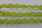 CKA241 15.5 inches 6*8mm oval Korean jade gemstone beads