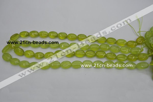 CKA244 15.5 inches 10*14mm oval Korean jade gemstone beads