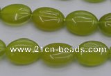 CKA245 15.5 inches 12*16mm oval Korean jade gemstone beads