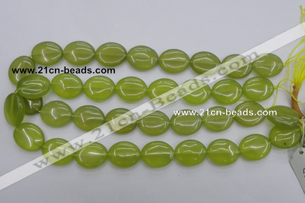 CKA248 15.5 inches 18*22mm oval Korean jade gemstone beads