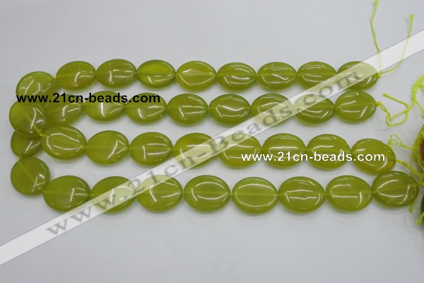 CKA249 15.5 inches 18*22mm oval Korean jade gemstone beads