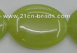 CKA252 15.5 inches 30*40mm oval Korean jade gemstone beads