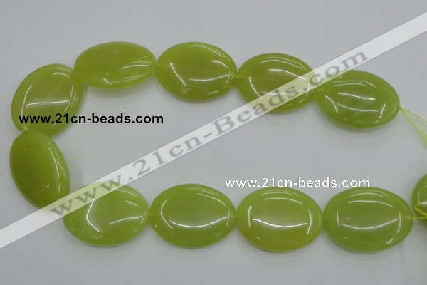 CKA252 15.5 inches 30*40mm oval Korean jade gemstone beads