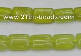 CKA260 15.5 inches 10*14mm rectangle Korean jade gemstone beads