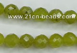 CKA27 15.5 inches 10mm faceted round Korean jade gemstone beads