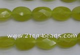 CKA270 15.5 inches 10*14mm faceted oval Korean jade gemstone beads