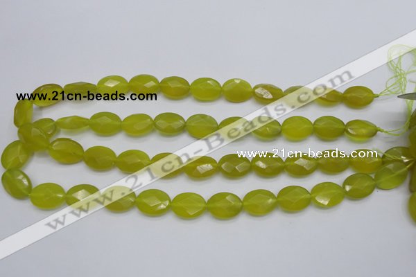 CKA271 15.5 inches 12*16mm faceted oval Korean jade gemstone beads