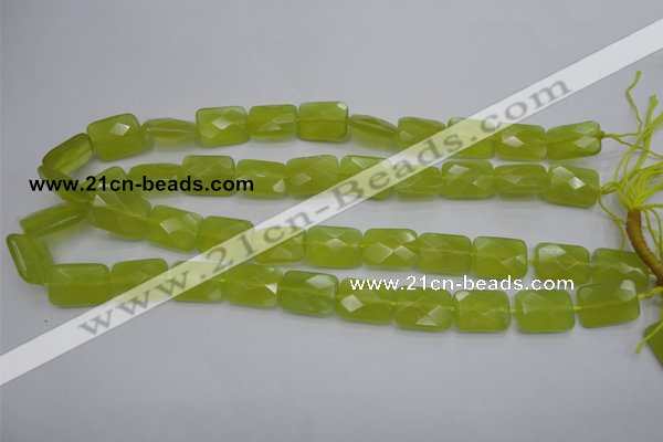 CKA281 15.5 inches 13*18mm faceted rectangle Korean jade gemstone beads