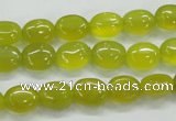 CKA31 15.5 inches 8*10mm oval Korean jade gemstone beads