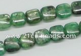 CKC105 16 inches 10*10mm square natural green kyanite beads wholesale