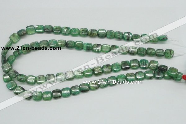 CKC105 16 inches 10*10mm square natural green kyanite beads wholesale