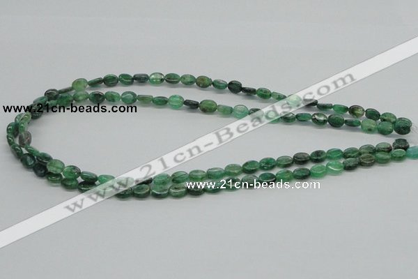 CKC109 16 inches 6*8mm oval natural green kyanite beads wholesale