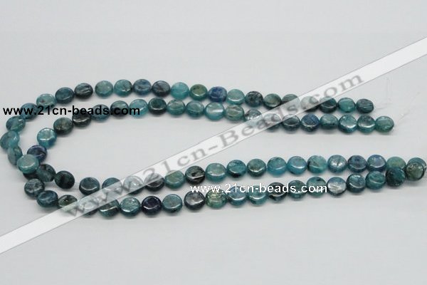 CKC21 16 inches 10mm flat round natural kyanite beads wholesale