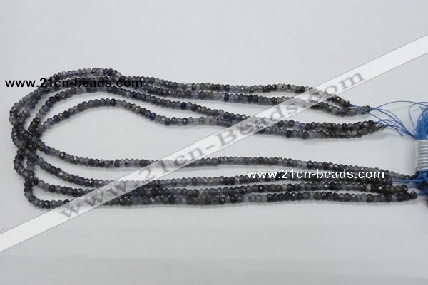 CKC215 15.5 inches 3*4mm faceted rondelle natural kyanite beads