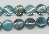 CKC22 16 inches 12mm flat round natural kyanite beads wholesale