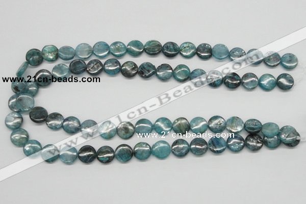 CKC22 16 inches 12mm flat round natural kyanite beads wholesale