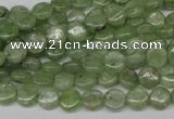 CKC251 15.5 inches 6mm flat round natural green kyanite beads