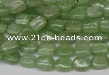 CKC259 15.5 inches 6*8mm rectangle natural green kyanite beads