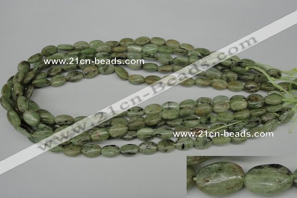 CKC270 15.5 inches 8*12mm oval natural green kyanite beads