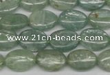 CKC271 15.5 inches 10*14mm oval natural green kyanite beads