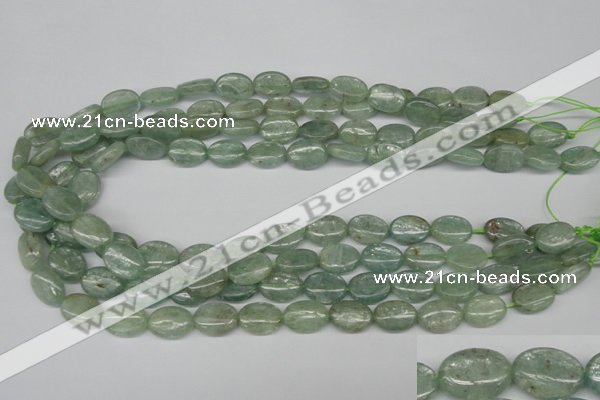 CKC271 15.5 inches 10*14mm oval natural green kyanite beads