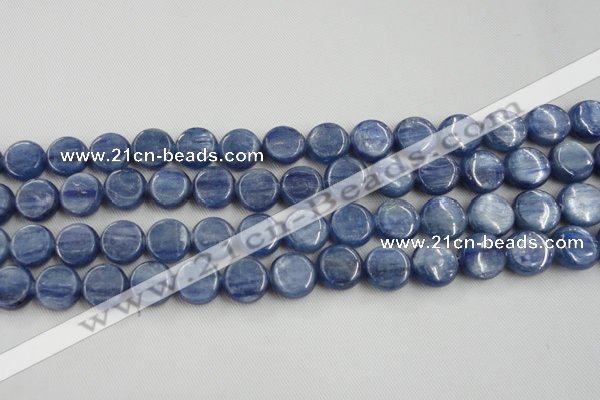 CKC511 15.5 inches 8mm flat round natural Brazilian kyanite beads