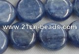 CKC515 15.5 inches 16mm flat round natural Brazilian kyanite beads