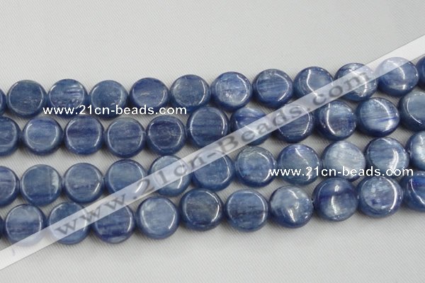 CKC516 15.5 inches 18mm flat round natural Brazilian kyanite beads