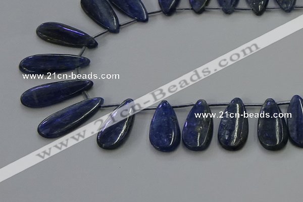 CKC542 Top drilled 15*25mm flat teardrop natural kyanite beads