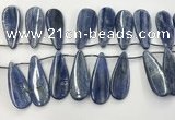 CKC554 Top drilled 12*30mm flat teadrop natural kyanite beads