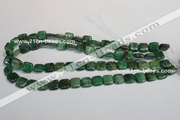 CKC62 15.5 inches 12*12mm square natural green kyanite beads