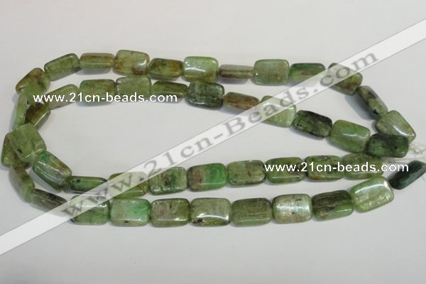 CKC67 15.5 inches 13*18mm rectangle natural green kyanite beads