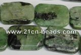 CKC69 15.5 inches 18*25mm rectangle natural green kyanite beads