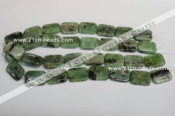 CKC69 15.5 inches 18*25mm rectangle natural green kyanite beads