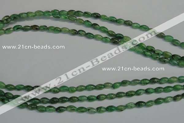 CKC70 15.5 inches 4*6mm rice natural green kyanite beads wholesale