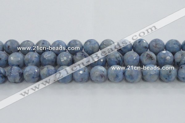 CKC707 15.5 inches 18mm faceted round imitation blue kyanite beads