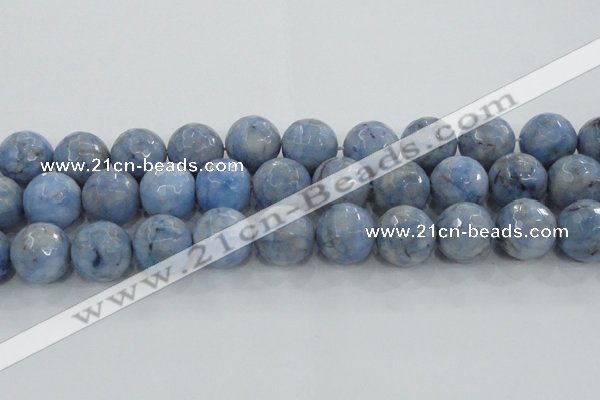 CKC708 15.5 inches 20mm faceted round imitation blue kyanite beads