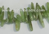 CKC71 15.5 inches 4*10mm – 6*35mm branch natural green kyanite beads