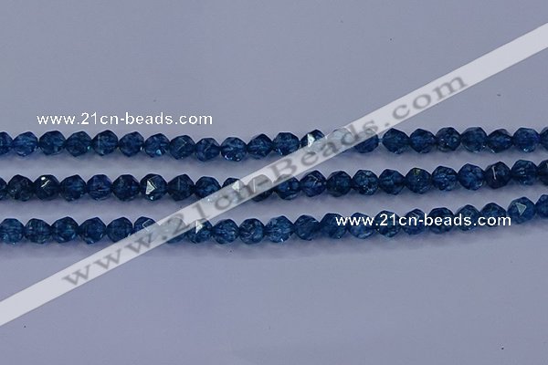 CKC711 15.5 inches 6mm faceted nuggets imitation kyanite beads